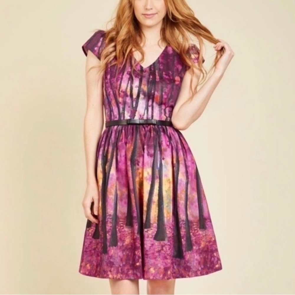 Modcloth Enchanted Forest Dress size XS